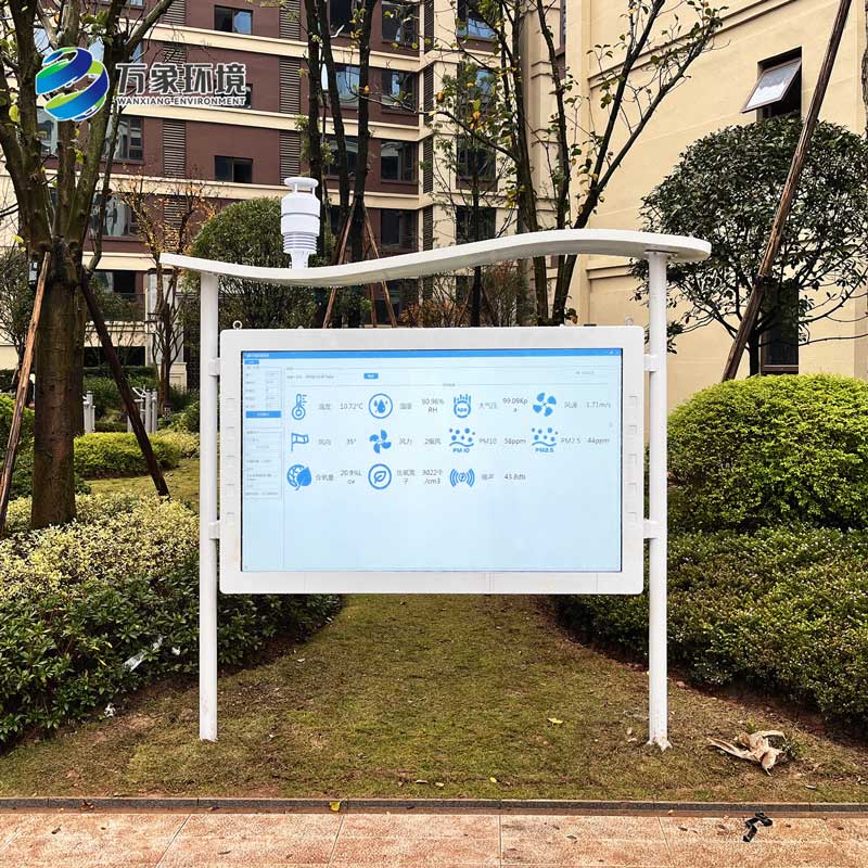 Color screen negative oxygen ion monitoring station